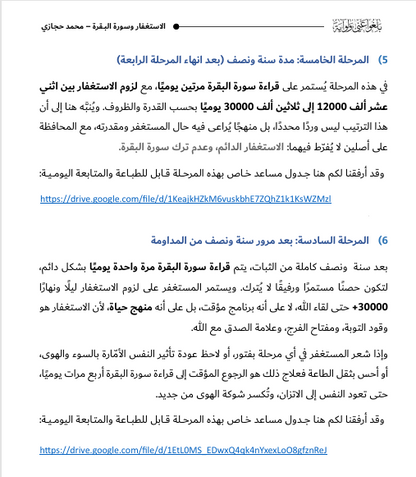 خارطة الطريق لاستغفار وسورة البقرة (كتاب رقمي )